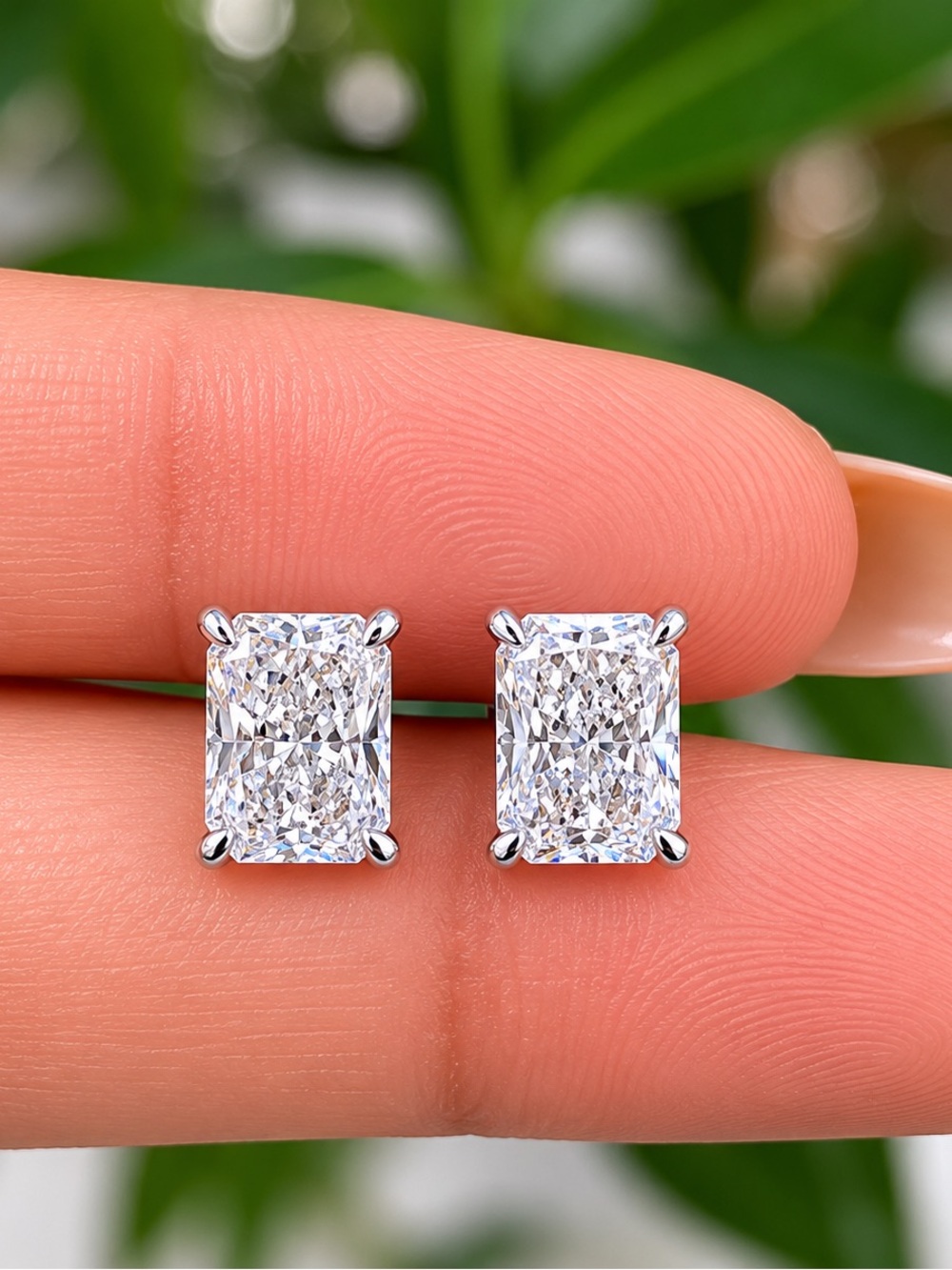 1.5ct Radiant Studs - Picture 3 of 11